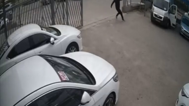 ניסיון החיסול באשקלון (צילום: מצלמות אבטחה)