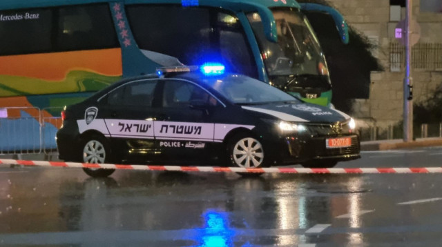 ניידת משטרה בירושלים (צילום: דוברות המשטרה)