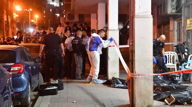 זירת הפיגוע בבני ברק (צילום: אבשלום ששוני)