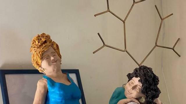 עבודות של האמנית בתיה כפיר   (צילום: חנן זיסו)