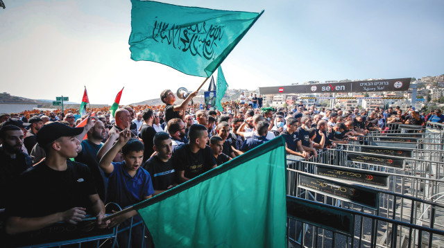 מפגינים באום אל פחם (צילום: ג'מאל עוואד, פלאש 90)