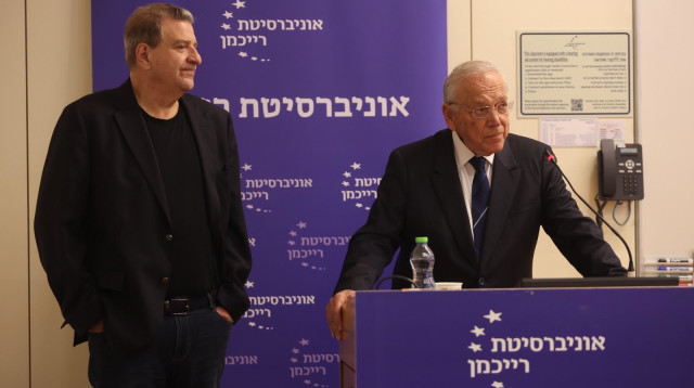 פרופ' אוריאל רייכמן (מימין) ואודי רקנאטי (משמאל) (צילום: אייל גזיאל)