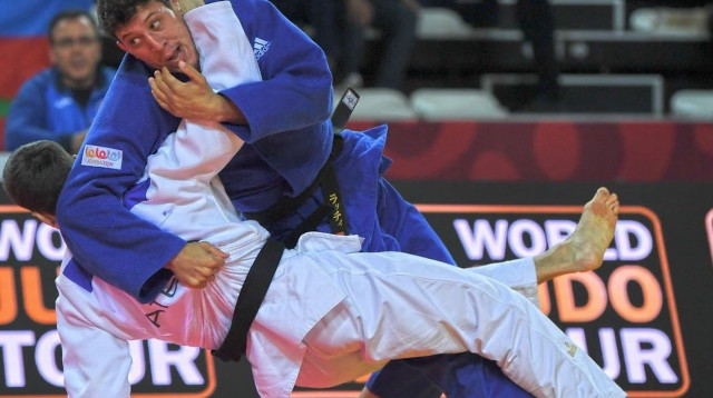 הניצחון הגדול בקריירה עד כה. עידו לוין (צילום: אתר רשמי, איגוד הג'ודו)