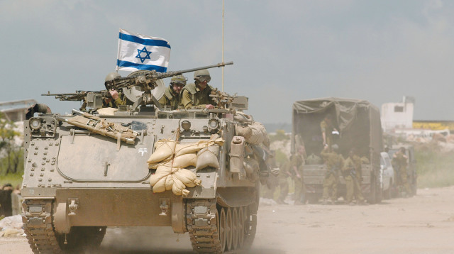 טנק במבצע חומת מגן (צילום: David Silverman, Getty Images)