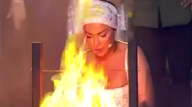 שריפת החבל של אלה בגמר הישרדות VIP (צילום: מתוך רשת 13)