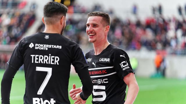 עונה אדירה של שניהם. בנז'מן בוריז'ו חוגג עם מרטן טרייה (צילום: GettyImages, Sylvain Lefevre)