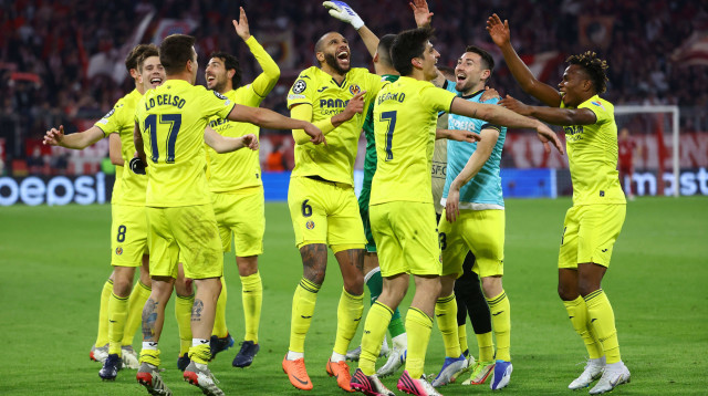 הצליחו לעשות את זה. שחקני ויאריאל חוגגים (צילום: רויטרס)