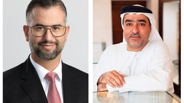 האמירתי אחמד עובייד אל-מנסורי (צד ימין) ואיתן ניישלוס (צד שמאל).  (צילום: באדיבות מצעד החיים)