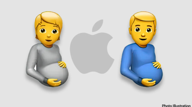 אימוג'י "גבר בהריון" (צילום: אפל)