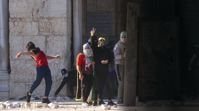 מהומות בהר הבית (צילום: רויטרס)