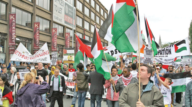 הפגנה אנטי ישראלית באירלנד (צילום: Eoin O'Mahony)