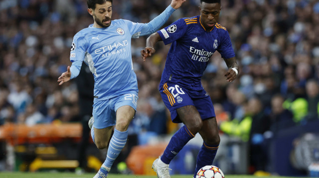 ויניסיוס שחקן ריאל מדריד מול ברנרדו סילבה שחקן מנצ'סטר סיטי (צילום: רויטרס)