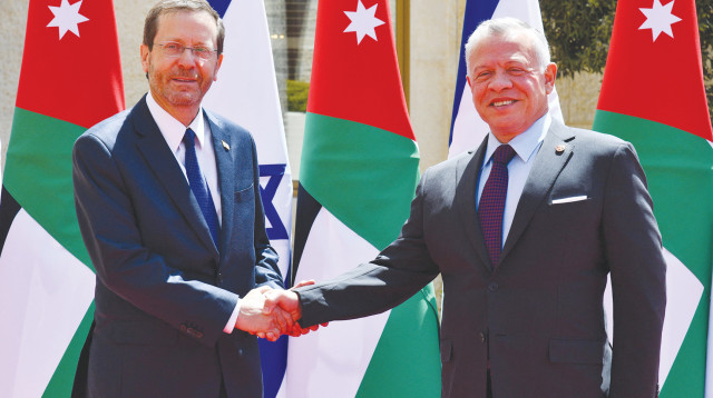 עבדאללה והרצוג  (צילום: רויטרס)