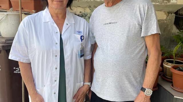 גבריאל אדרי והפיזיותרפיסטית יעל רוט איילון (צילום: פרטי)