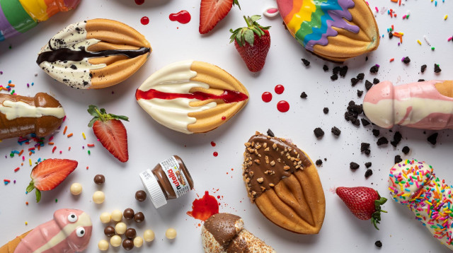 וופל בלגי בצורת איברי מין, כי מסתבר שעדיין לא חשבו על הכל (צילום: גל זהבי, יח"צ)