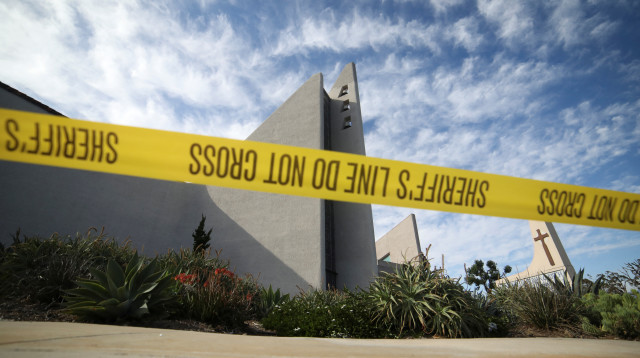 הכנסייה בקליפורניה שבה התבצע הירי  (צילום: רויטרס)