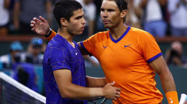 הווה מול עתיד. נדאל עם אלקראס (צילום: GettyImages, Clive Brunskill)
