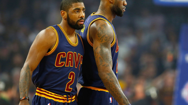 לברון ג'יימס, קיירי אירווינג, קליבלנד קאבלירס (צילום: GettyImages)