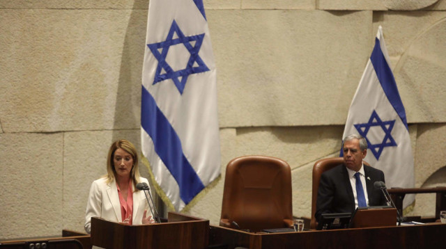 יו"ר הפרלמנט האירופי במליאת הכנסת (צילום: מרק ישראל סלם)