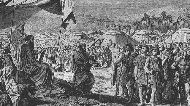 מניין בני ישראל. איור: Henri Félix Emmanuel Philippoteaux (צילום: ויקיפדיה)