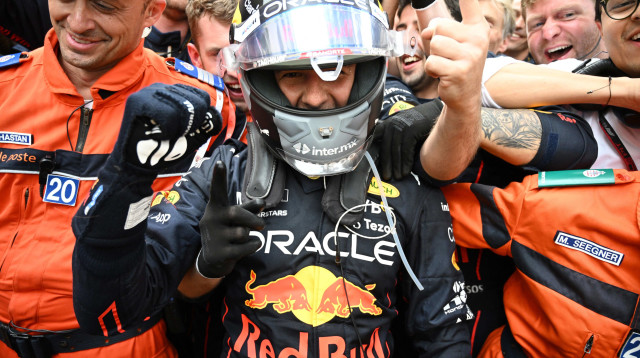 ניצחון בכורה ב-2022. סרחיו פרס (צילום: רויטרס)