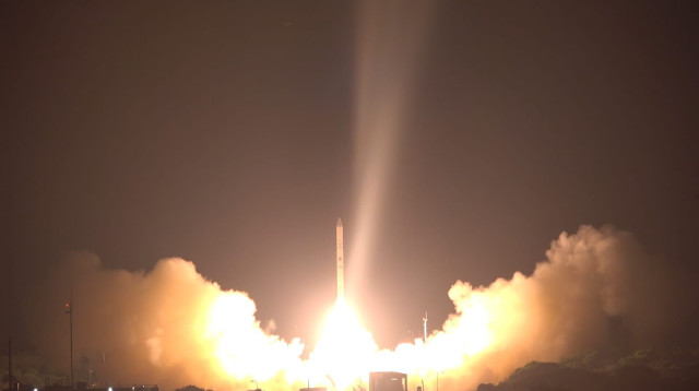 שיגור הלווין 'אופק' (צילום: אגף דוברות והסברה במשרד הביטחון)