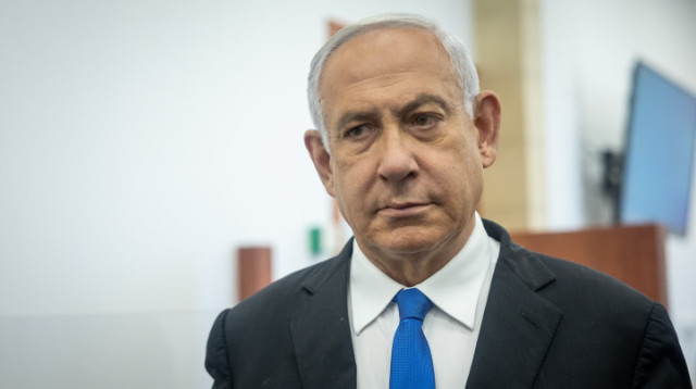 בנימין נתניהו בבית המשפט (צילום: יונתן זינדל, פלאש 90)