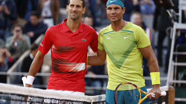 המפגש ב-59 ביניהם. דג'וקוביץ' ונדאל (צילום: רויטרס)