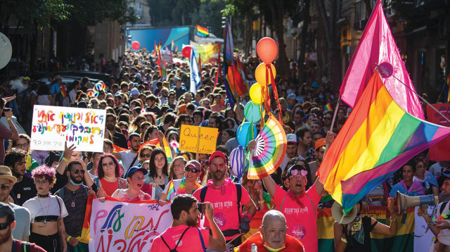 מצעד הגאווה בירושלים בשנה שעברה (צילום: אוליבייה פיטוסי, פלאש 90)