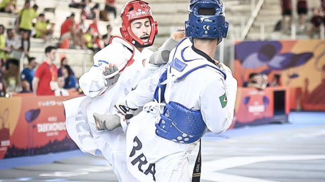 הודח בשמינית הגמר. קרביצקי (צילום: אתר רשמי, אמאדין לוריאל באדיבות איגוד הטאקוונדו)