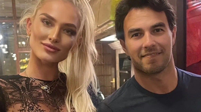 סרחיו פרס עם דוגמנית אוקראינית (צילום: צילום מסך, .)