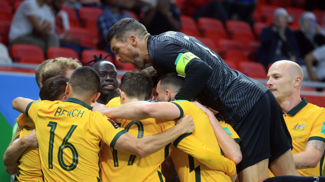 שחקני נבחרת אוסטרליה (צילום: רויטרס)