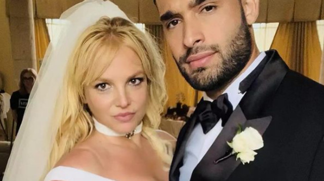 בריטני ספירס, סם אסגרי (צילום: צילום מסך אינסטגרם)