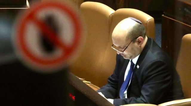 ראש הממשלה נפתלי בנט במליאת הכנסת (צילום: מרק ישראל סלם)