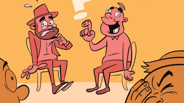 קופמן שואל שאלות (צילום: איור: איציק סמוכה)