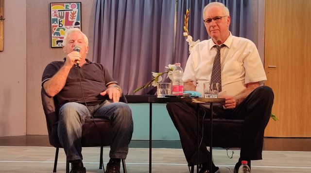 עמירם לוין, משה נסטלבאום (צילום: ללא קרדיט)