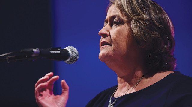 מזכ"לית הסתדרות המורים יפה בן דויד (צילום: תומר נויברג)