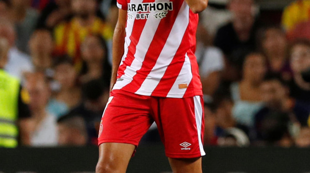 כריסטיאן סטואני שחקן ג'ירונה חוגג שער (צילום: רויטרס)