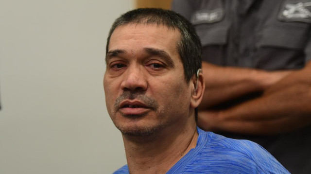 יצחק אברג'יל בגזר דינו בפרשה 512 (צילום: אבשלום ששוני)