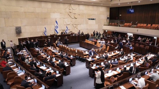 מליאת הכנסת במהלך הדיון על חוק התפזרות הכנסת (צילום: דני שם טוב, דוברות הכנסת)