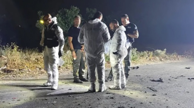 זירת הרצח בשפרעם  (צילום: דוברות המשטרה)