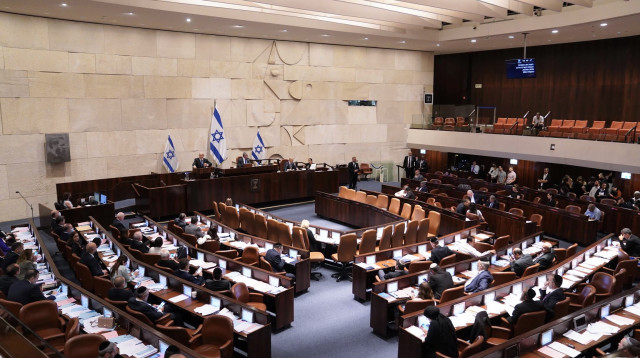 מליאת הכנסת במהלך הדיון על חוק התפזרות הכנסת (צילום: דוברות הכנסת, דני שם טוב)