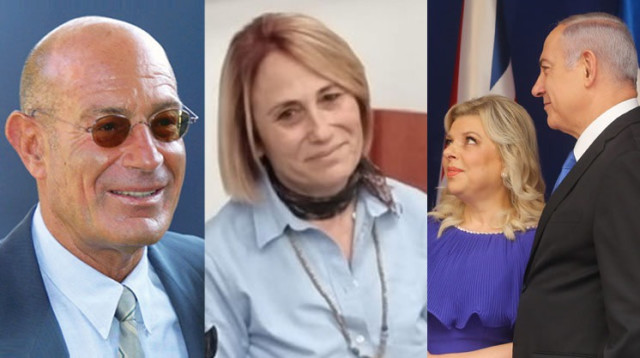 הזוג נתניהו, הדס קליין, ארנון מילצ'ן (צילום: מרק ישראל סלם,פלאש 90)