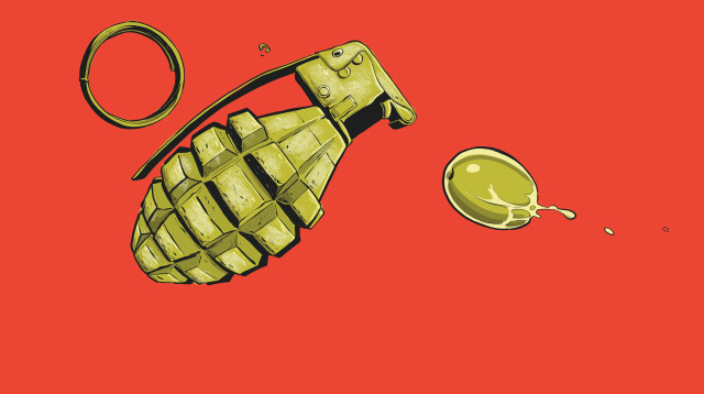 רימון וזית (צילום: איור: אורי פינק)