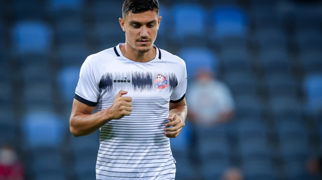 אחד השחקנים הבולטים של הפועל חיפה. סרדל (צילום: מאור אלקסלסי)