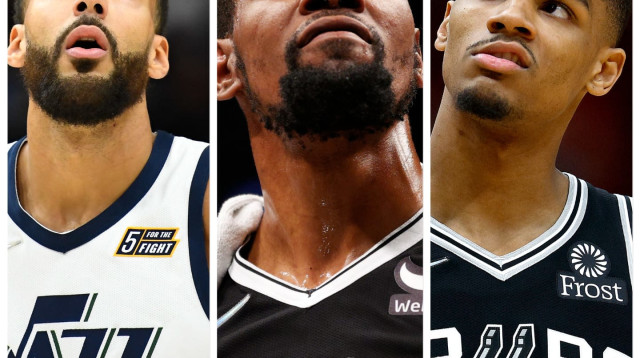 רודי גובר, קווין דוראנט, דז'ונטה מארי (צילום: )