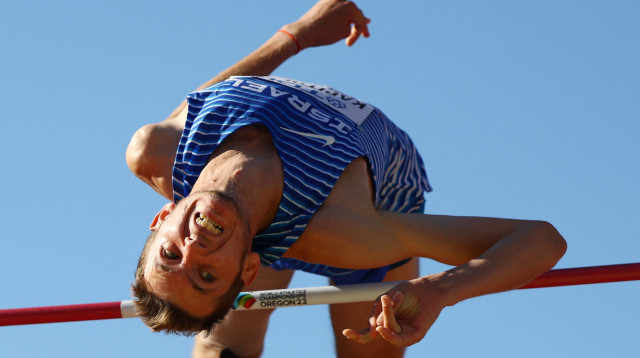 הקופץ לגובה הישראלי יונתן קפיטולניק בגמר אליפות העולם 2022 (צילום: רויטרס)