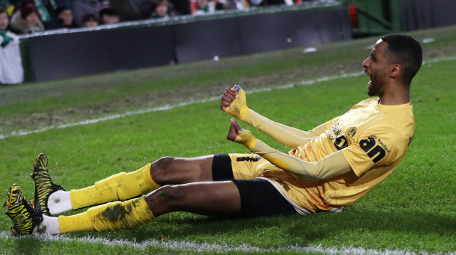 פלגרינו חוגג על חשבון סלטיק (צילום: רויטרס)