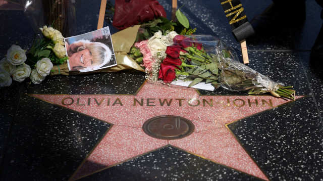 כוכב על שמה של אוליביה ניוטון ג'ון בשדרת הכוכבים בלוס אנג'לס (צילום: REUTERS/Mario Anzuoni)