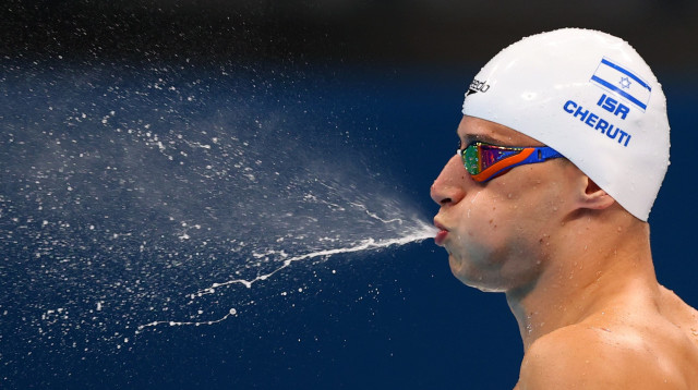 מירון חירותי שחיין ישראלי (צילום: רויטרס)